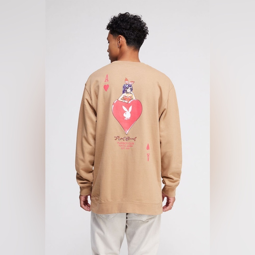 NWT - Color Bars x Playboy Ace of Hearts Crew Neck Sweatshirt - Size XL - Picture 4 of 4